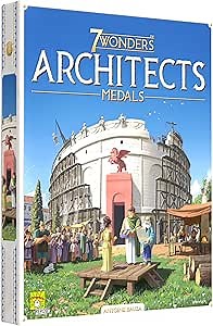 Asmodee 7 Wonders Architects Medals Expansion - New Wonders, Medals, and Strategies Await, Civilization Strategy Game for Kids and Adults, Ages 8+, 2-7 Players, 25 Minute Playtime