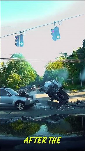 Red Light Runner Causes Fiery Crash!🚦