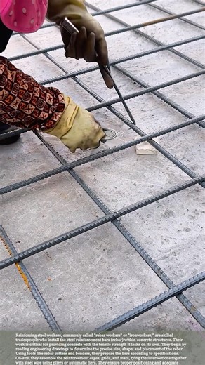 How Rebar is Installed for Strong Concrete Structures #relaxing #satisfying #hardwork