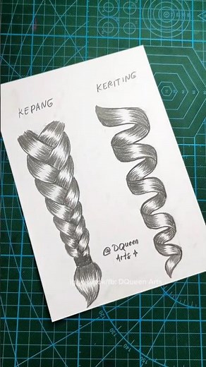 How to draw braided hair and curly hair for beginners #art #drawing #drawingtutorial #howtodraw