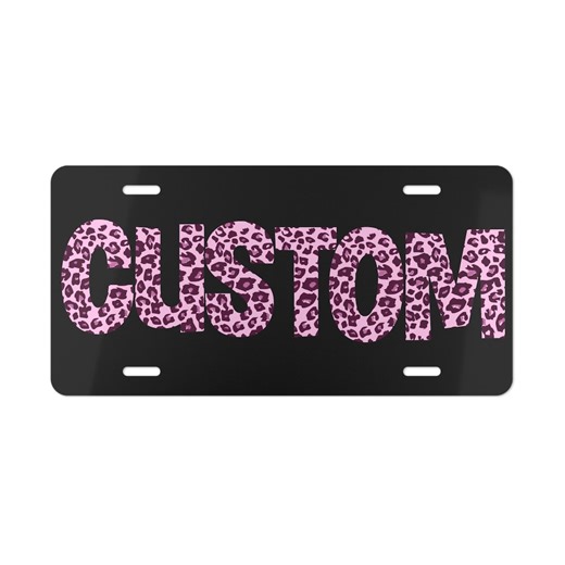 Custom Pink Leopard Front License Plate, Personalized Cheetah Girl Car Tag - Etsy