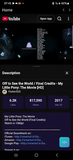 My Little Pony The Movie Credits Sped up 10x