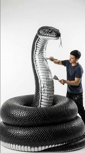 I Painted a GIANT Snake! 🐍 You Won't BELIEVE How REALISTIC It Looks!