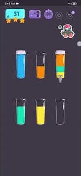 Cups - Water Sort Puzzle Level 31 Walkthrough