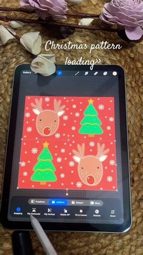 Chritsmas pattern #procreatetutorial #procreate #christmas #holiday #christmasbreak #trending