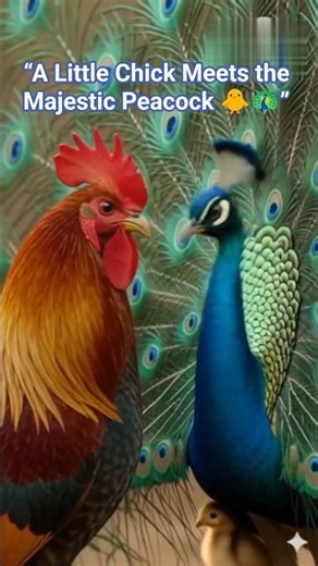 When the Chick Meets the Peacock 🐥🦚 | A Beautiful Lesson from Nature