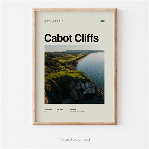 Cabot Cliffs Golf Course Poster Modern Golf Wall Art Office Decor Gift - Etsy