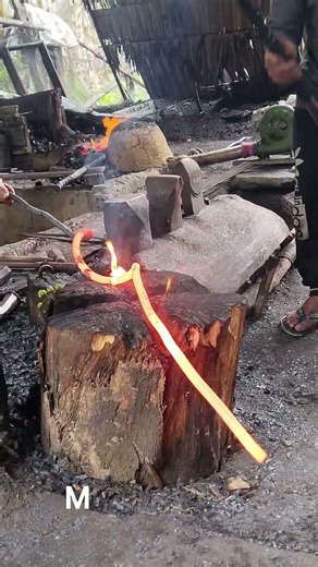 process of straightening a spiral spring iron #wood #wood #lifeisbutadream