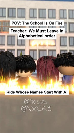 School Fire Animation: Leave in Alphabetical Order