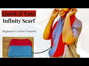 How to Crochet an Infinity Scarf/Easy Beginner Friendly Tutorial