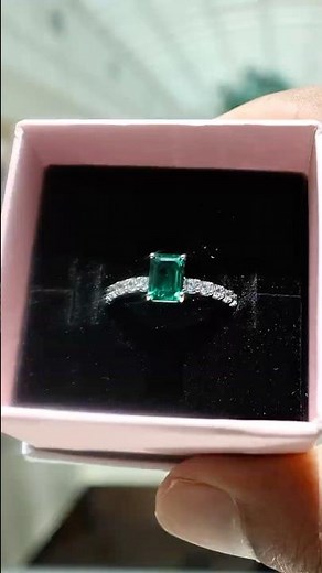 Anillo Verde Rectangular 💚 Plata 925 | Elegancia que Impacta ✨ #plata