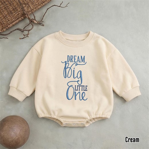 Dream Big Little One Embroidered Romper, Inspirational Baby Shower Gift, Cute Newborn Outfit, Sweet Infant Bodysuit, Dreamer Baby Clothes - Etsy