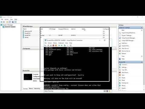 Install Mikrotik RouterOS 6 on Windows 10 using Hyper V Manager