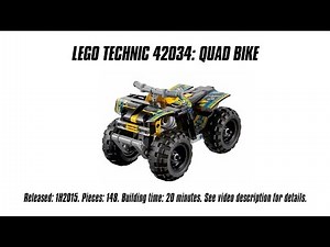 'Lego Technic 42034 Quad Bike' Unboxing, Speed Build & Review | Sariel's LEGO Technic Den