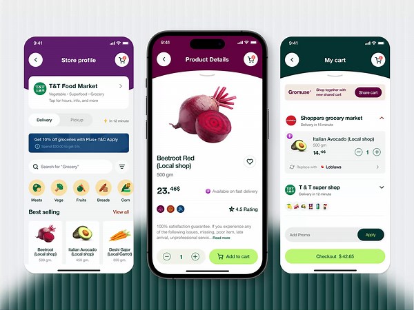 Grocery Delivery App Design | Online Grocery App UI UX | Shopify