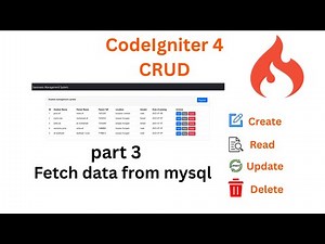 #3 How to fetch data from mysql with codeIgniter 4 and bootstrap table