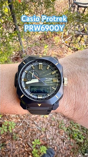 Casio Protrek PRW6900Y on a titanium bracelet #watch #casio #gshock