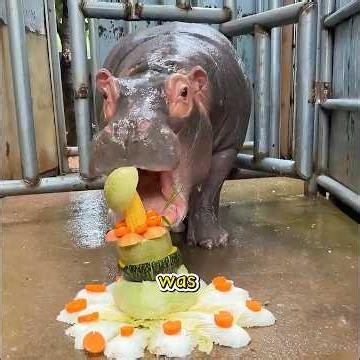 Have you ever seen such a cute baby hippo#funny #pets #shuorts