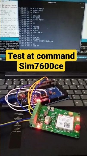 Testing at command SIM7600 with arduino mega2560
