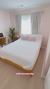4.2K views · 1.5K reactions | Y’all weren’t fans of my Airbnb bedroom layout  so let’s test out rearranging the furniture! ✨New bed frame is from @wayfair ✨Floor is “Shoreline” by @malibuwideplank from @homedepot ✨Paint color is “Winter Peach” by @gliddenpaints #BohoRoomDecor #SmallTownhouseDecor #shorttermrental #AirbnbOwner #AirbnbDecorIdeas #GirlyAirbnb | Emma Tyrrell | Facebook
