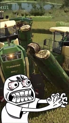 HE HIT ME SO HARD WITH MOWER - ALMOST FLIPPED ME! 🤬 | Farming Simulator 25 #shorts #farmingsimulator