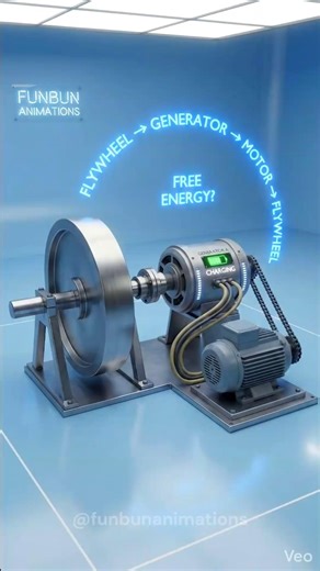 Flywheel Generator Motor Infinite Energy Loop… Free Energy?