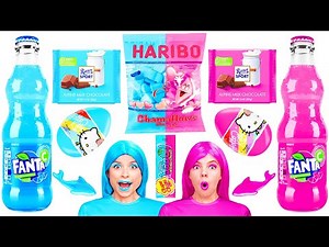 Comida Rosa vs Comida Azul Desafio | Truques Engraçados com Comida por DaZaZa Challenge