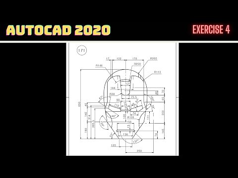 Autocad Ironman Çizimi | Autocad Ironman Drawing | Autocad Dibujo de Ironman | 2D Exercise 4