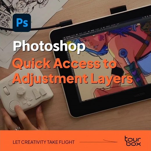 💡 Quick Access to Adjustment Layers in #Photoshop