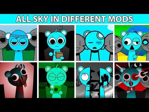 Incredibox Sprunki ALL BLACK in Different Mods (bonus- CLUCR-SKY)