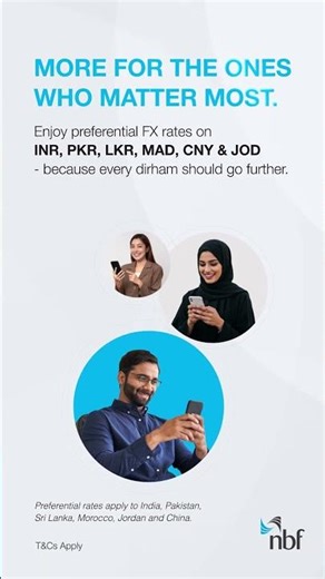Enjoy preferential foreign exchange rates with NBF!
