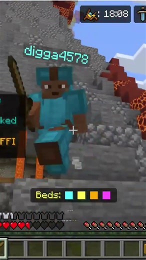 Minecraft bedwars bedrock edition lifeboat server #minecraft #minecraftshorts #bedwars #1v1 #fight