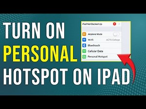How To Turn On Personal Hotspot On iPad (How To Enable/Activate Personal Hotspot On iPad)