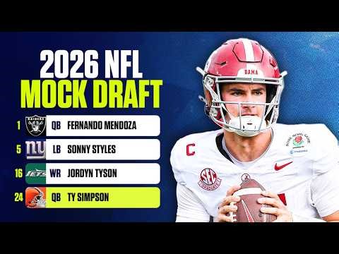 2026 NFL Mock Draft: Full 1st Round | Browns draft another QB, select Ty Simpson 👀