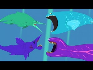Collection of Battles of Sea Dinosaurs and Monsters | Animation