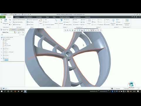 Front wheel design using CREO