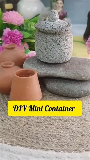 DIY Mini Container from Siporex Stone 😍 | Miniature Storage Box Making | Satisfying DIY Art #shorts
