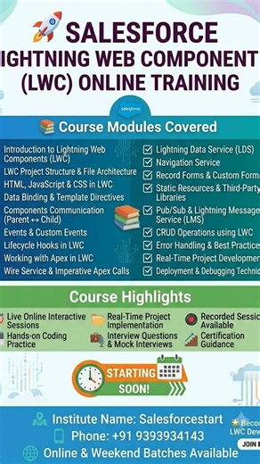 🚀 Salesforce LWC Online Training | New Batch Starting Soon | Real-Time Projects | Salesforce Start