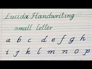 Lucida Handwriting Small Letter|English writing|Calligraphy ||