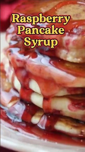 Making Red Raspberry pancake syrup