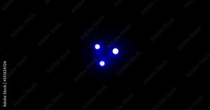 UFO light beams red and blue rays movement against black background lights effect lens flare with 2 clips