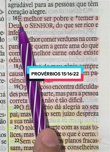 Provérbios 15:16-22 — Versículos sobre sabedoria, propósito e cura