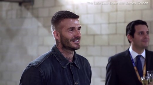 James Cordon unveils hideous statue of David Beckham in funny prank