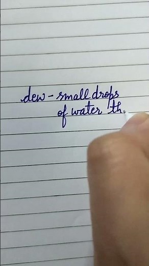 Meaning of dew