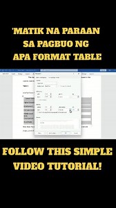 How to make APA Table for the presentation, analysis, and interpretation of data accurately? Well, this video tutorial makes your work easier! Watch it 'till the end 😊 #APAformatTable #APAformattable #research #researchpaper #researcher #researchhacksforstudents #researchtips | Raymund Jhon Rolan
