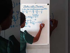 How to solve simultaneous equation with fractions