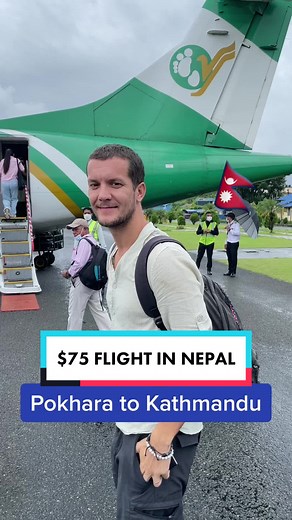 Flight from Pokhara to Kathmandu with Yeti Airlines