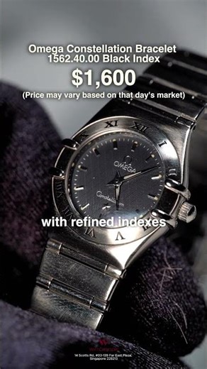 Omega Constellation Bracelet 1562.40.00 🖤 Black Indices