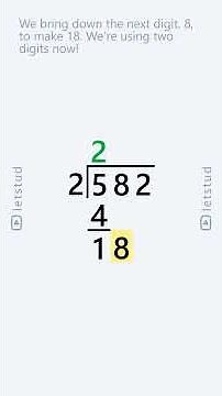 Long Division: 582 divided by 2 | Step-by-Step Math Lesson for Kids & Beginners
