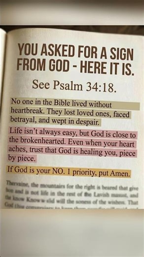 🙏 You Asked God for a Sign — Psalm 34:18 for the Brokenhearted
